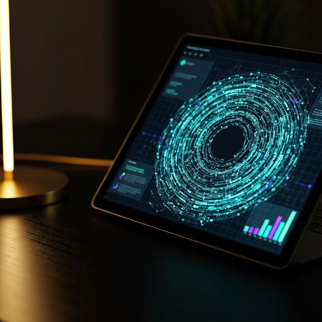 AI-powered dashboard interface representing Obsidia Ops technology